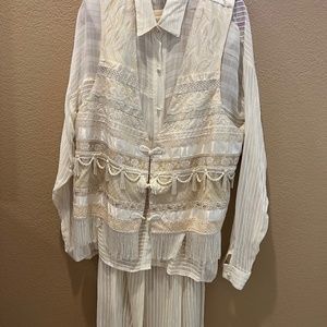 Italian 3 piece outfit. Pants, vest & shirt.  Ornate.